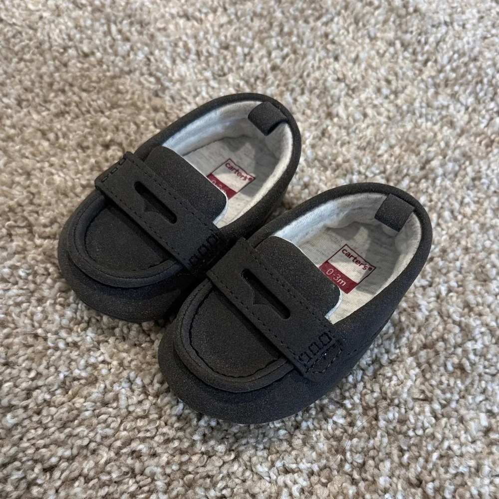Carter's Grey Baby Loafer Shoes